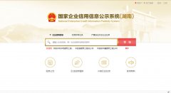 国家信用湖南省娄底市企业信息公示系统查询